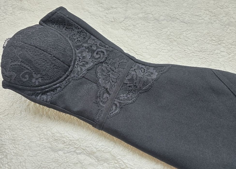 Дамски луксозне бандажни черни рокли