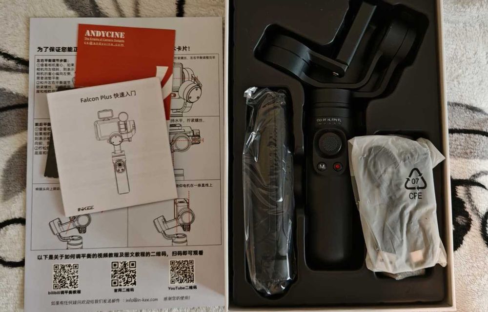 Stabilizator Gimbal INKEE Falcon Plus pentru cameră de acțiune GoPro