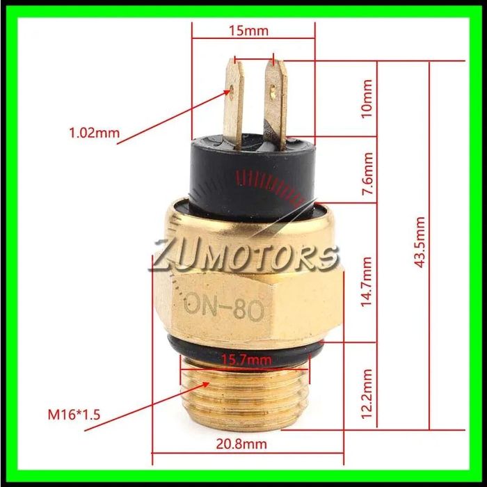 Termocupla Bulb radiator Atv LINHAI 300 275 300 LINHAI 400 500 520 550 600 - COD 22919