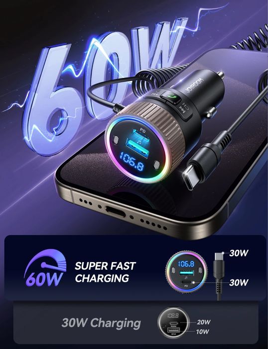 Зарядно за кола/FM трансмитер Joyroom JR-CCB02