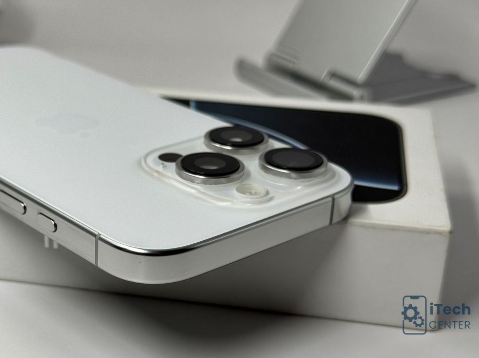 iPhone 16 Pro, 128GB, White, 90% батерия, КАТО НОВ, 1г. ГАРАНЦИЯ!