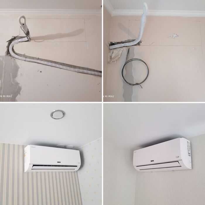 Установка кондиционера 2 этапа