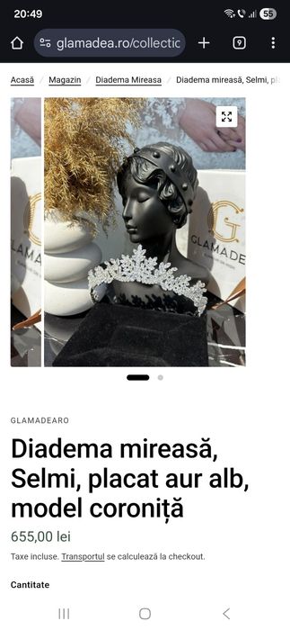 Vând diadema glamadea