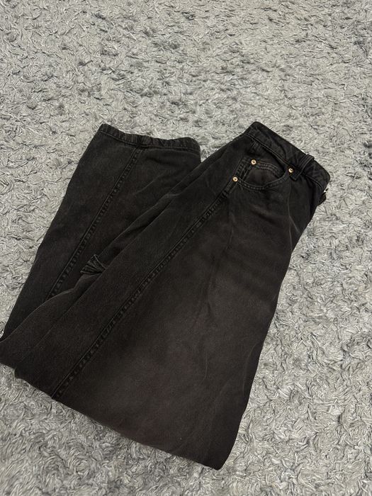 коричневые Бэгги джинсы