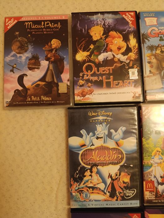 Dvd-uri desene animate dublate in romana  Printesa lebada si altele