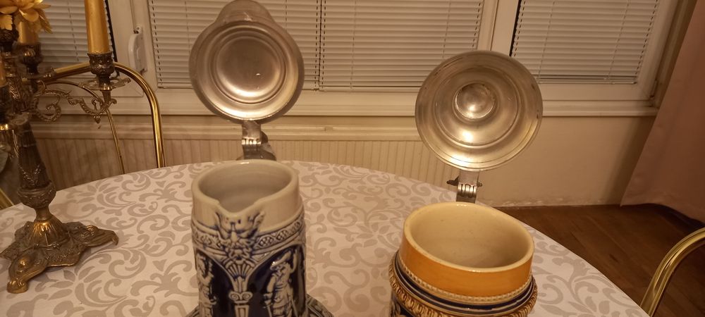 Vintage. Нови. Великолепна кана 1,5 л. и Рисувана халба 1 л.