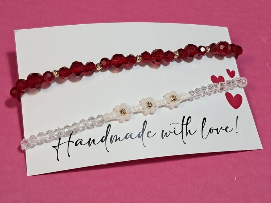 Brățări handmade cu biluțe de aur 14k