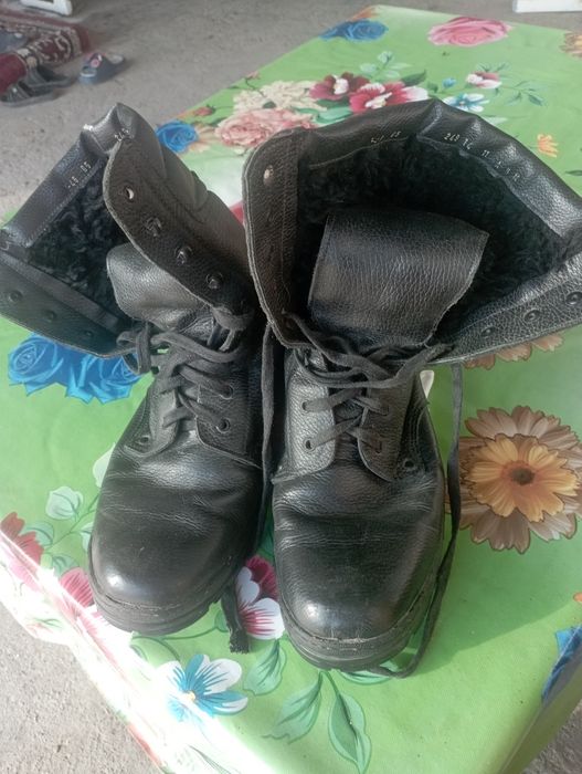 сапоги резиновые кожаные