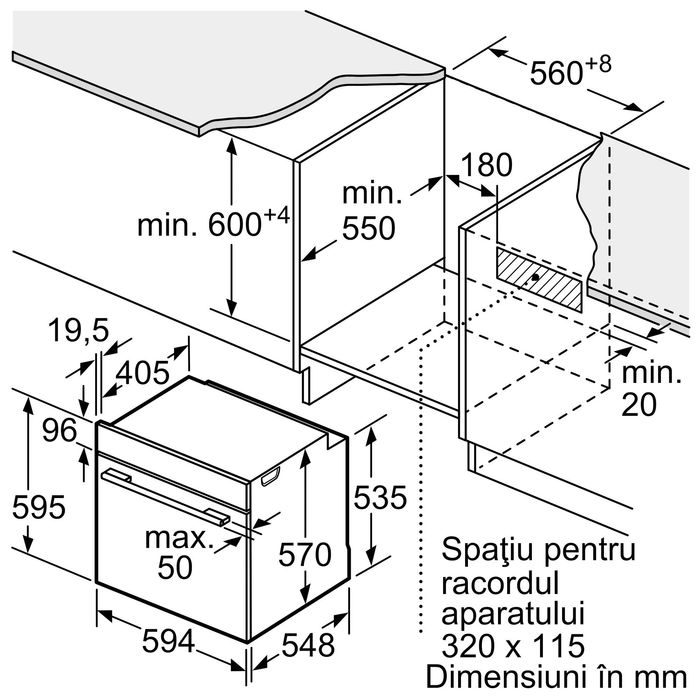 Cuptor incorporabil Bosch HBA534ES3 (Seria 4 - Premium)