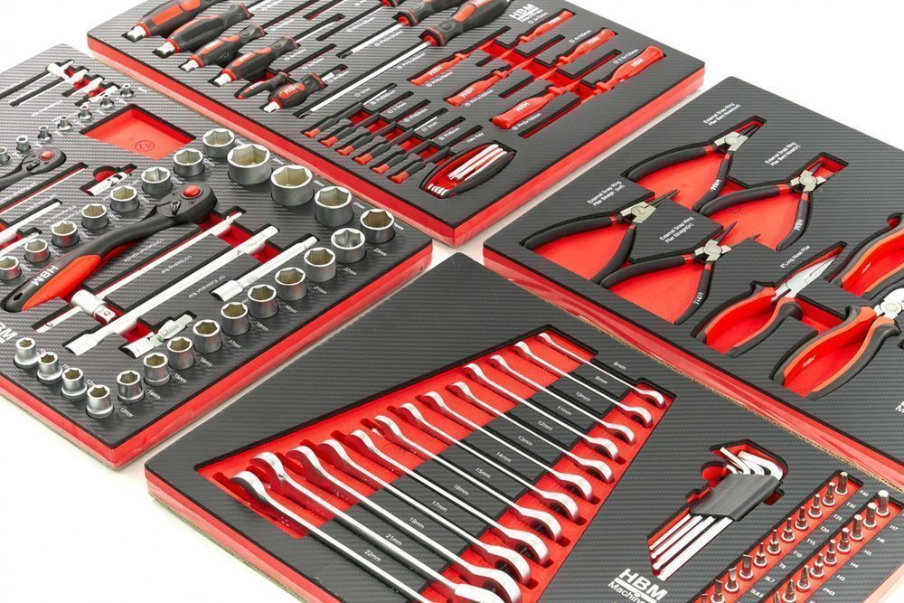 Set modular pentru dulap de scule - 4 module, 154 piese - hbm machines