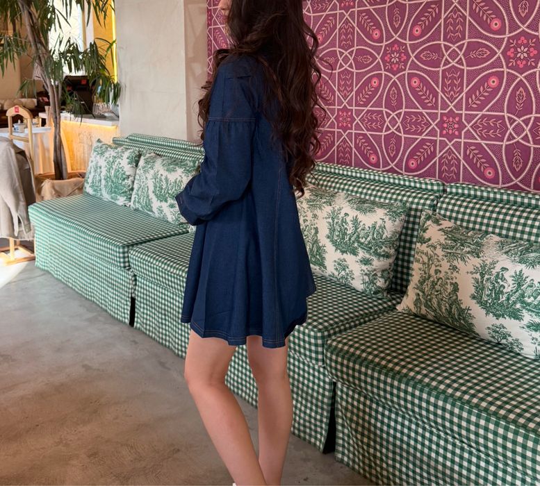 Женское джинсовове платье