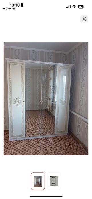 Шкаф 5 дверный с тремя зеркалами