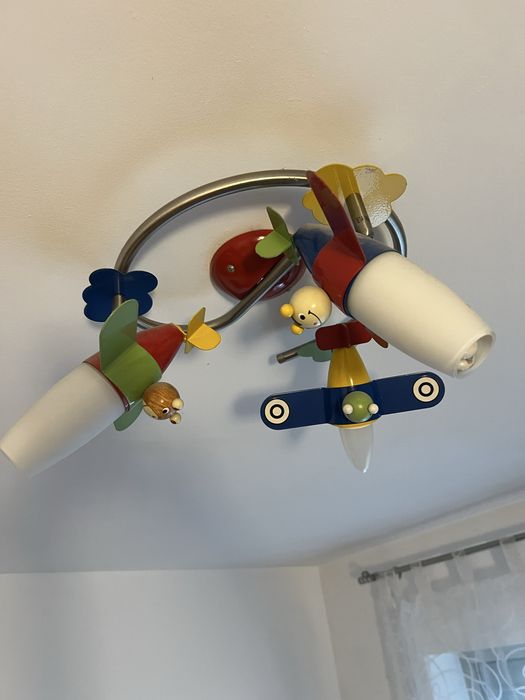 Lustră copii cu avioane – 3 spoturi reglabile – stare excelentă