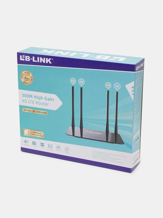 Новый 4G WiFi ROUTER LB-Link CPE450M + сим картада ишлайди