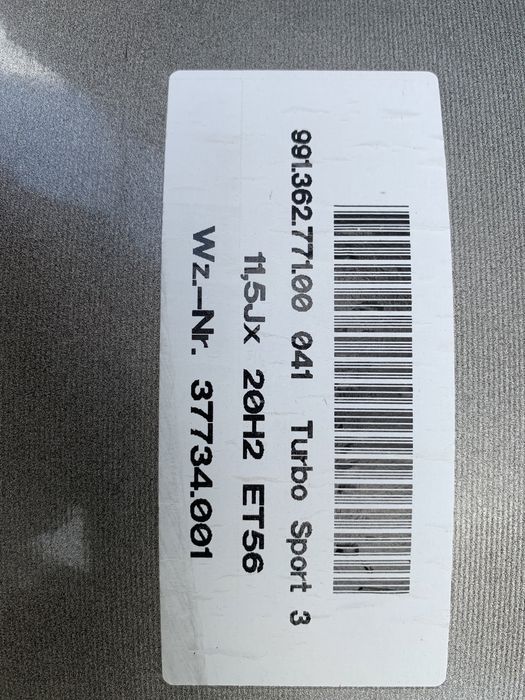 20”Porsche 991 Turbo Sport 3 Gen 2 11.5J ET56