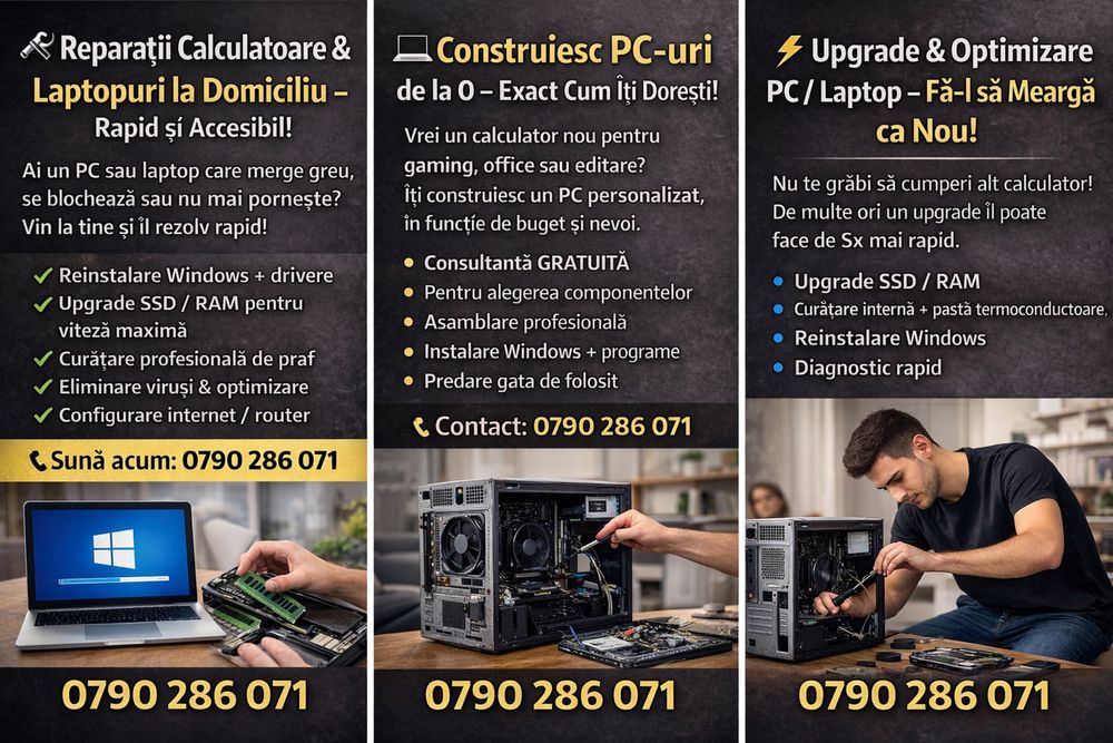 Reparații Calculatoare & Laptopuri