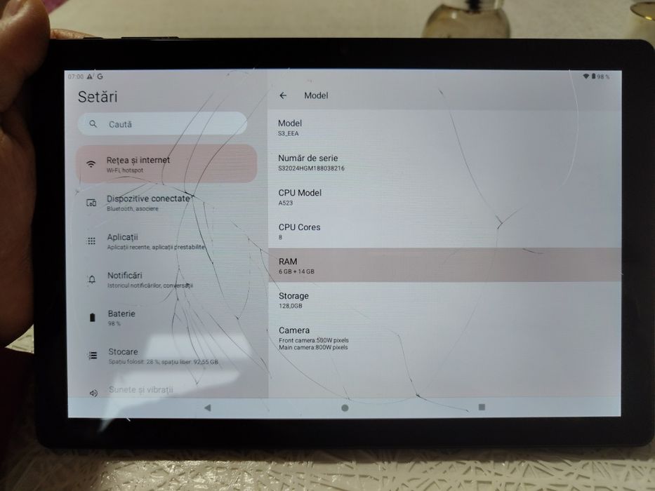 Tableta 10 inch / 14 GB RAM / 128 GB rom