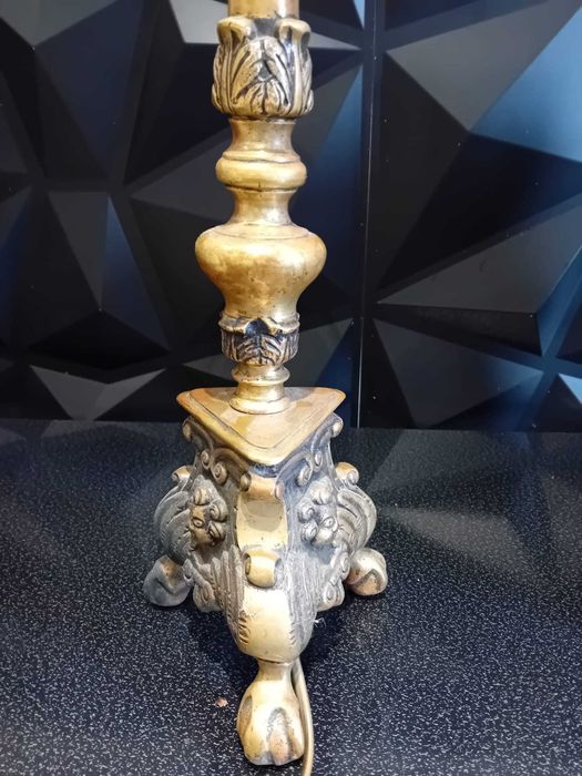 Lampă veche suedeza din bronz