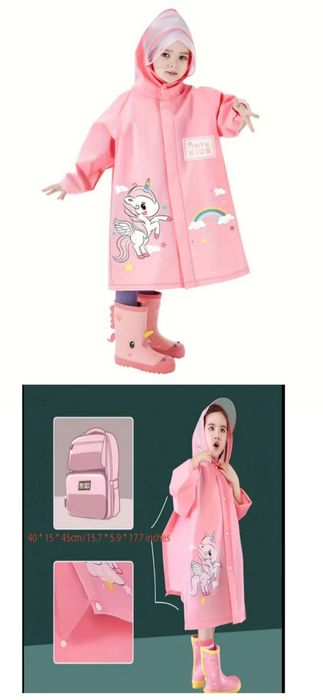 Дождевик куртка для девочки демисезонная без резиновые сапоги сапожки