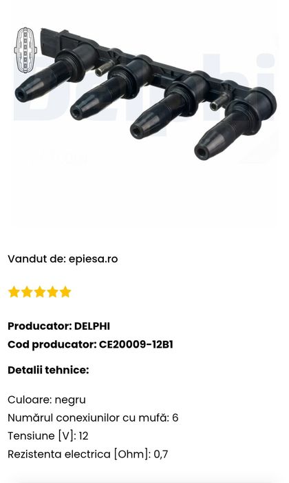 Vand bobina Delphi  Opel Insignia