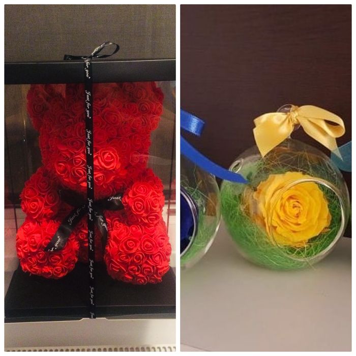 Oferta urs trandafiri spuma +glob cu trandafir criogenat