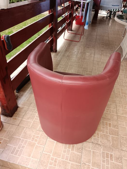 Fotoliu scoică piele