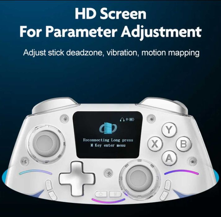 Controller wireless 3 moduri pentru PS4 NS IOS PC TV Smart Screen, Hall Effect, 1200mAh