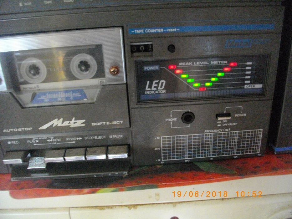 Metz MC-2-Оригинален Ретро 3 Бандов Радио Касетофон-Рекордер-Усилвател