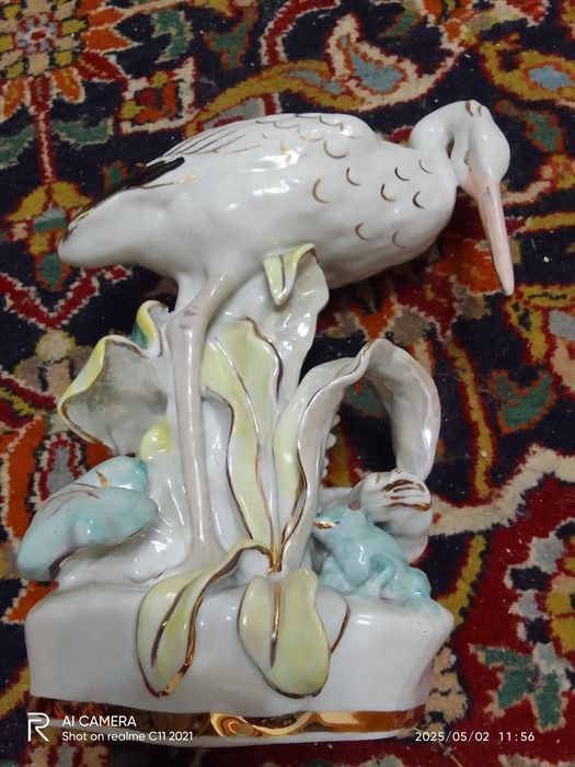 Статуэтка Аист Дулёво,25 см высотой,1956 года