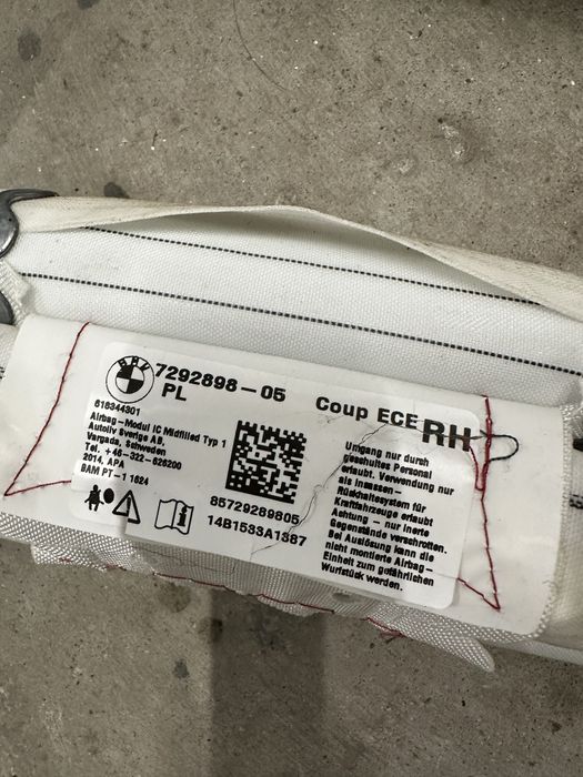 Airbag завеса BMW F22 F32 F87 M2 F82 M4 еърбег щора бмв ф22 ф32 ф82