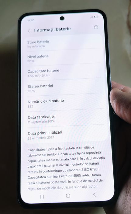 SAMSUNG S24 FE 5G Graphite Duos 8/256 GB impecabil !