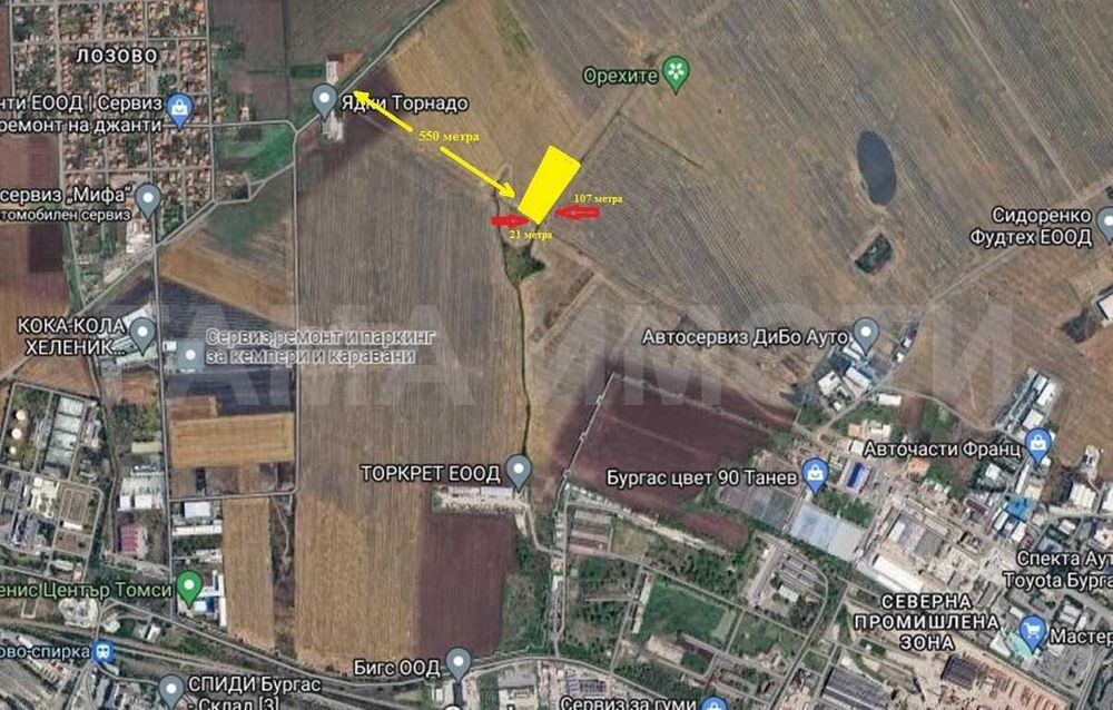 Продава се Парцел в Бургас, Изгрев - 3001 кв.м за 15 €/кв.м - Снимка #1