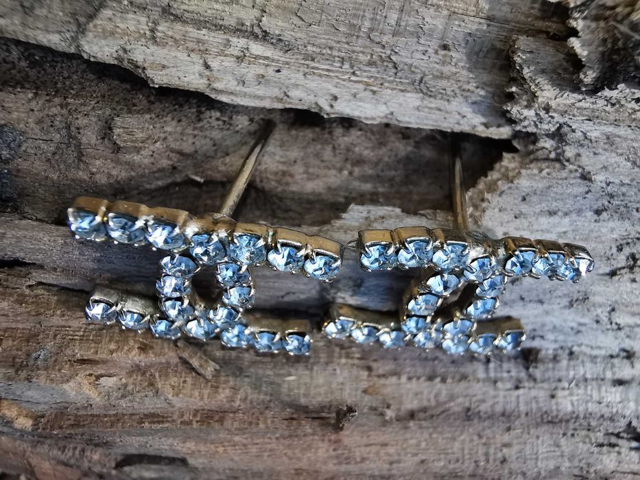 Cercei Cc placați cu aur, cu cristale