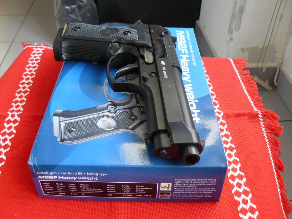 Pistol Airsoft BERETTA M92F HW Metal Slide ASG Mecanism Spring/Arc,Nou