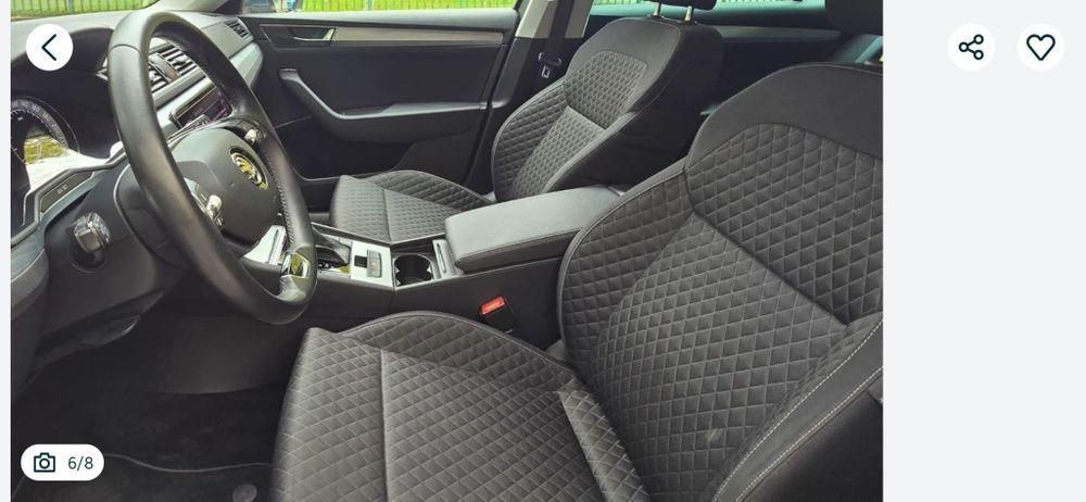 Tapiterie scaun Skoda Superb III, OEM