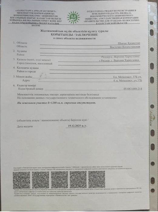 Продам участок в Ущелье 12 соток