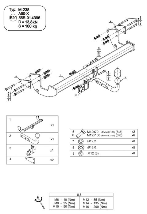 Carlig Remorcare Vito Viano W639 Vito V klasse W447 2003 - 2026 OFERTĂ