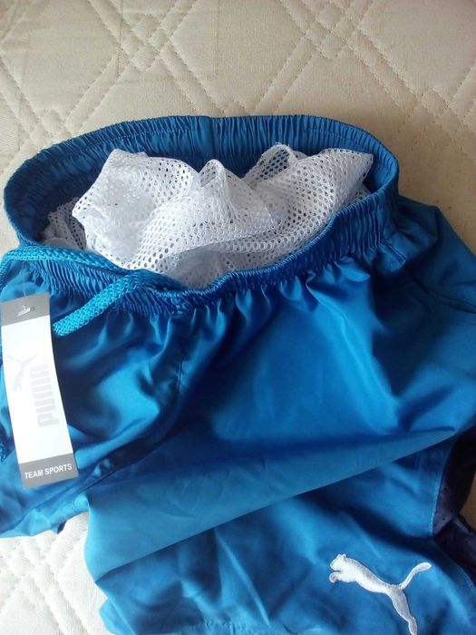 Мъжки къси гащи /бански/- Puma- графит, сини и червени