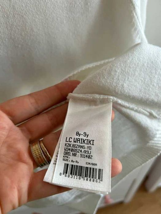 Waikiki Pulover, 8-9 ani, alb, scoala