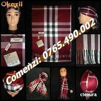 Fular unisex esarfa dama barbati lana 185x65 cm neagra grena bej alba