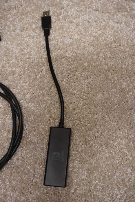 Nintendo Switch (v1) – пълен комплект + LAN адаптер + 512 GB SD