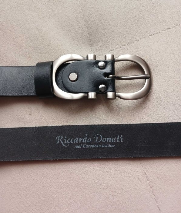 Только до 1 мая! Ремень Riccardo Donati, натуральная кожа, Италия