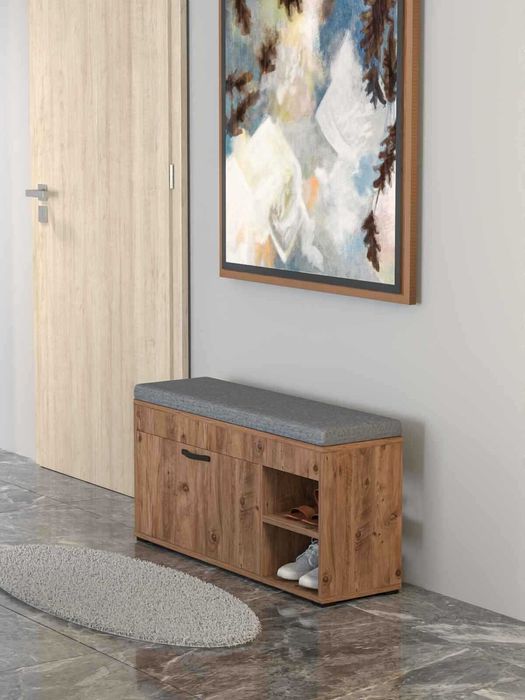 Шкаф за обувки с пейка / Шкаф пейка за обувки с възглавница