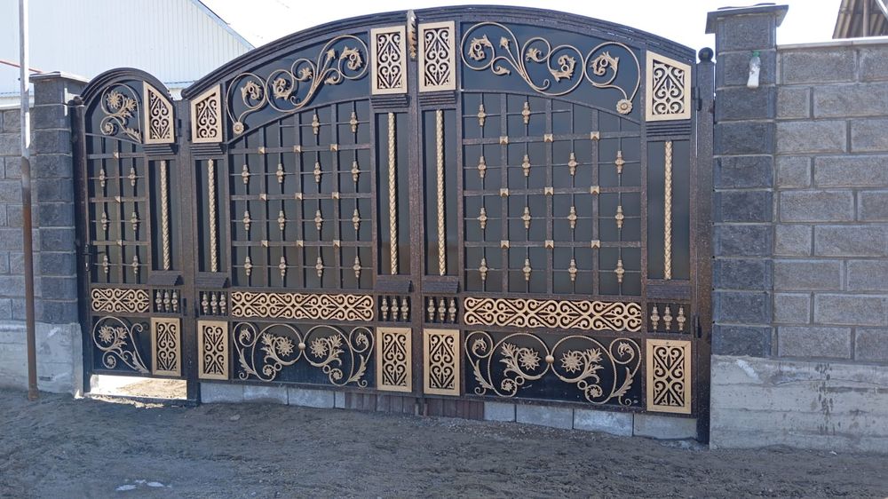 Навес, решетка, лестница