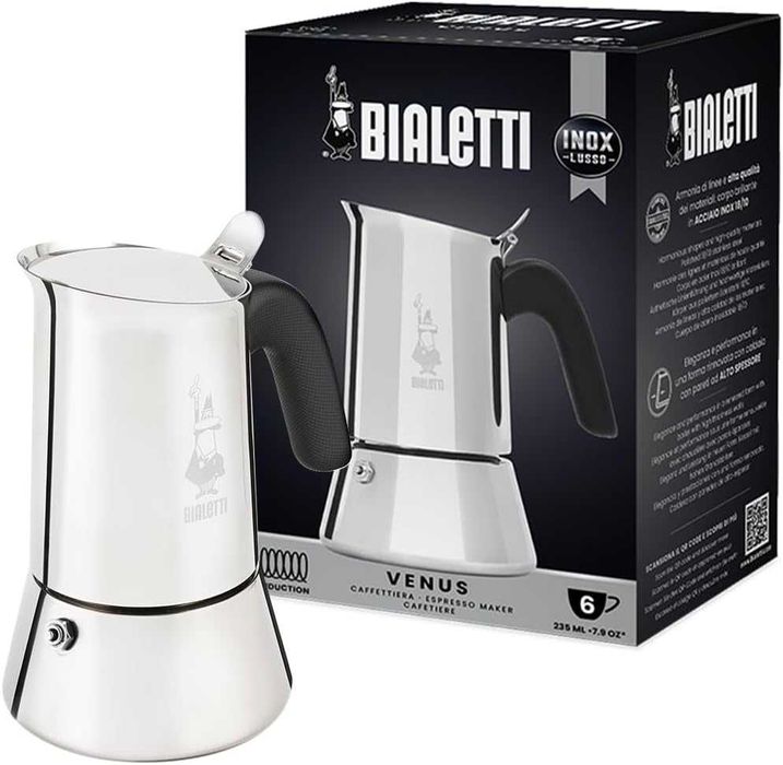 Bialetti Нова индукционна кафемашина Venus,подходяща за всички котлони