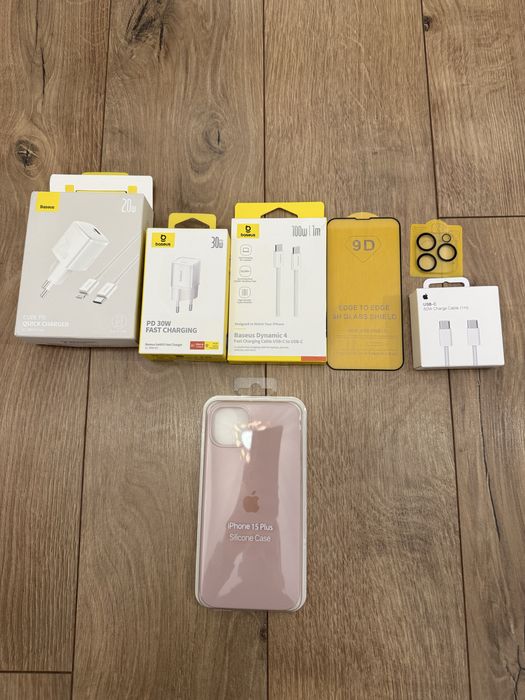 Husa 1+1 cadou iPhone 13 14 15 | Plus | Pro | Pro Max incarcator folie