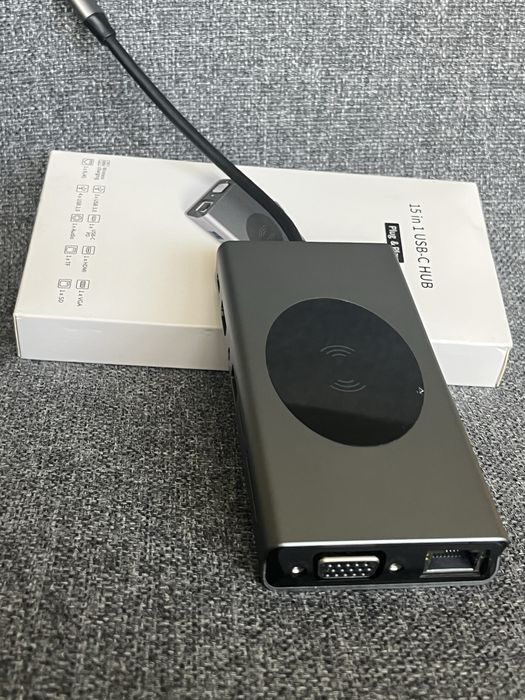 Адаптер, докинг станция 15 в 1 за MacBook
