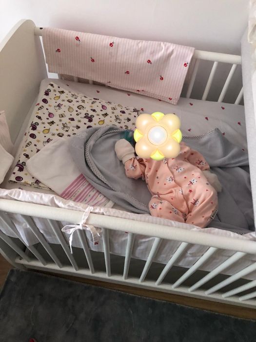 Patut din lemn bebe 120x60 cu 3 niveluri