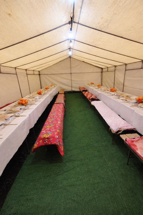 Палатка арендаға 80-100 адам беріледі 24/7 кең және жайлы құдалық,қыз
