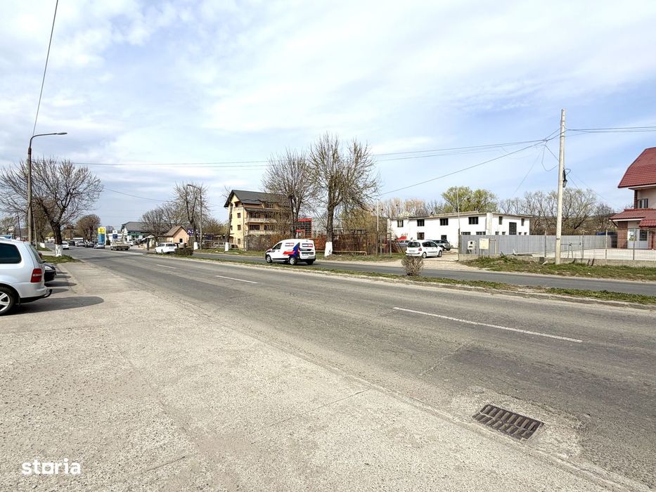 Clădire P+E cu 16 ari și front stradal 33 metri la drum European